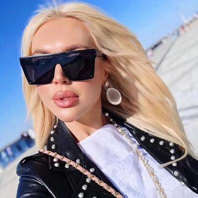 BFORTUNE Сиамские солнцезащитные очки Женщины Бренд Дизайнер Квадратные солнцезащитные очки Желтые очки Светоотражающие линзы