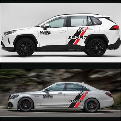 Coche Ambos Lados Pegatina Deportiva de Carreras Vinilo para Auto Calcomanía Faldones Laterales Moda Elegante