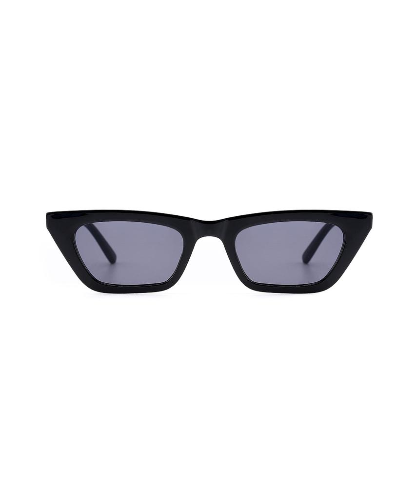 Lukadiseu Ls17 Rochio Retro Square Cat-Eye Sunglasses Vantablack