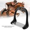 Horse Riding Stirrup Stainless Steel NonSlip Pad Equestrian Aluminum Saddle With Painting Black