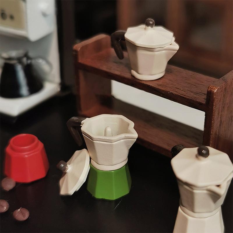 1/12 Dollhouse Simulation Coffee Machine Model Dollhouse Kitchen Decor Toys Dolls House Accessories Pretend Play Toy