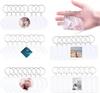 5-100PCS Clear Acrylic Photo Frame Keychain Photo Insert Keyrings Blank Rectangle for Double-Sided Photos DIY Supplies