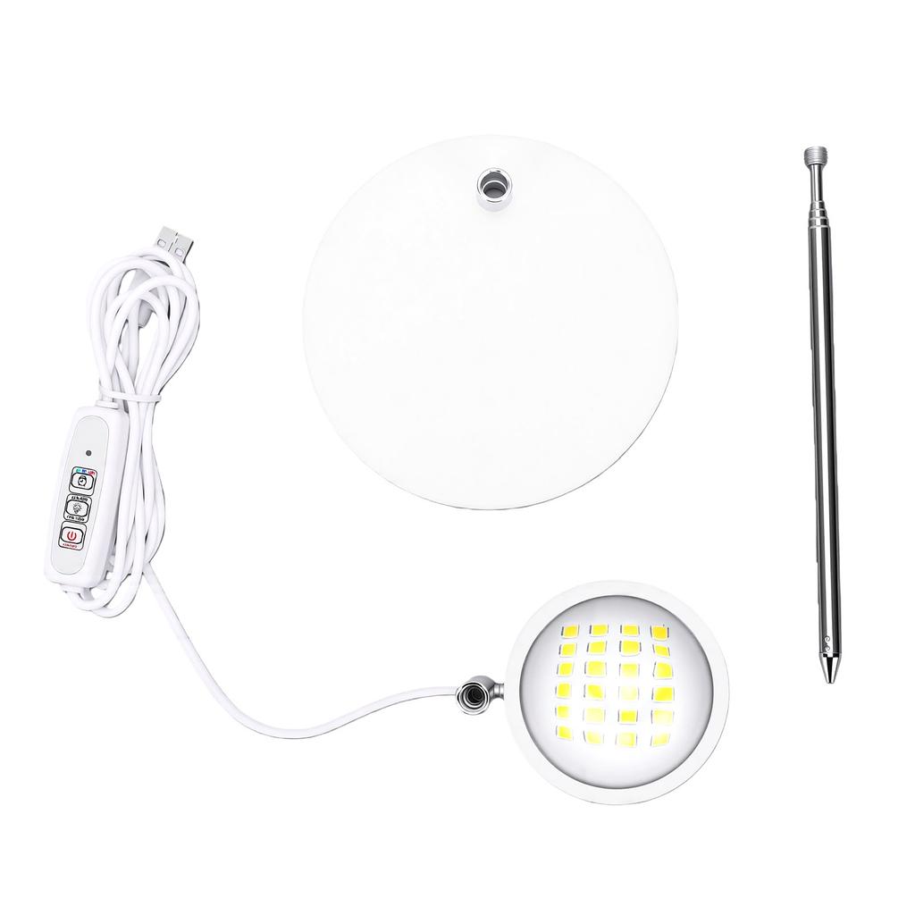 LED Plant Light 24W Full Spectrum 4000K for Indoor Plants, with 3Celsius9Celsius12H Timer and Height 25-65cm