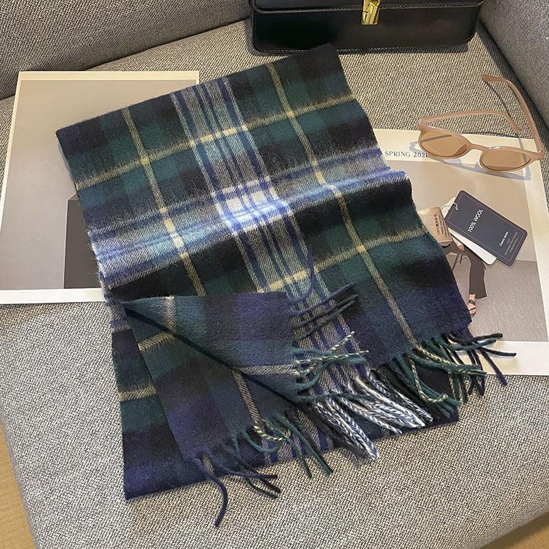 100% Wool Winter Scarf for Women Long Warm Cashmere Scarves Hijab Solid Lady Shawl Wrap Female Pashmina Bandana Head Scarves