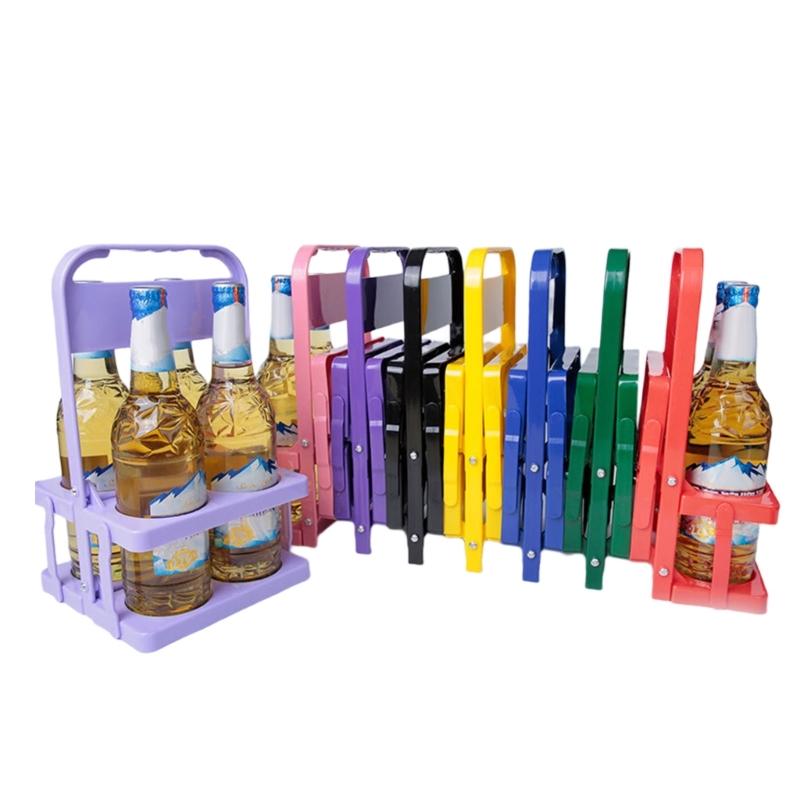 Convenient Portable 4 Bottle Drink Carriers Quick Fold Design Beverage Holder Perfect For BBQs And Picnics