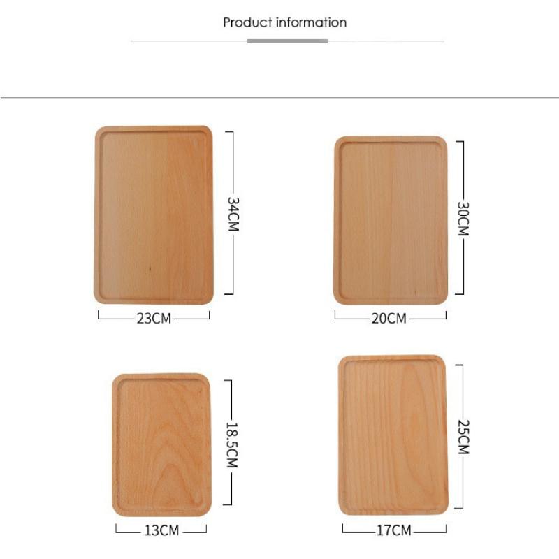 1 Stück Holztablett Rechteckig Geschirr Besteck Aufbewahrung Obst Lebensmittelteller