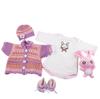 Roupas Fofas para Boneca Servem para Boneca Bebê de 48-50cm Bebê Reborn Boneca Criança Pequena Acessórios Conjuntos de Roupas