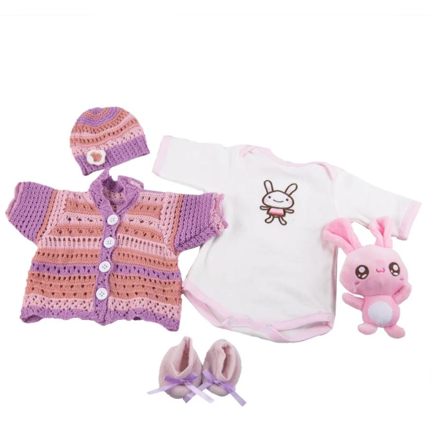 Roupas Fofas para Boneca Servem para Boneca Bebê de 48-50cm Bebê Reborn Boneca Criança Pequena Acessórios Conjuntos de Roupas