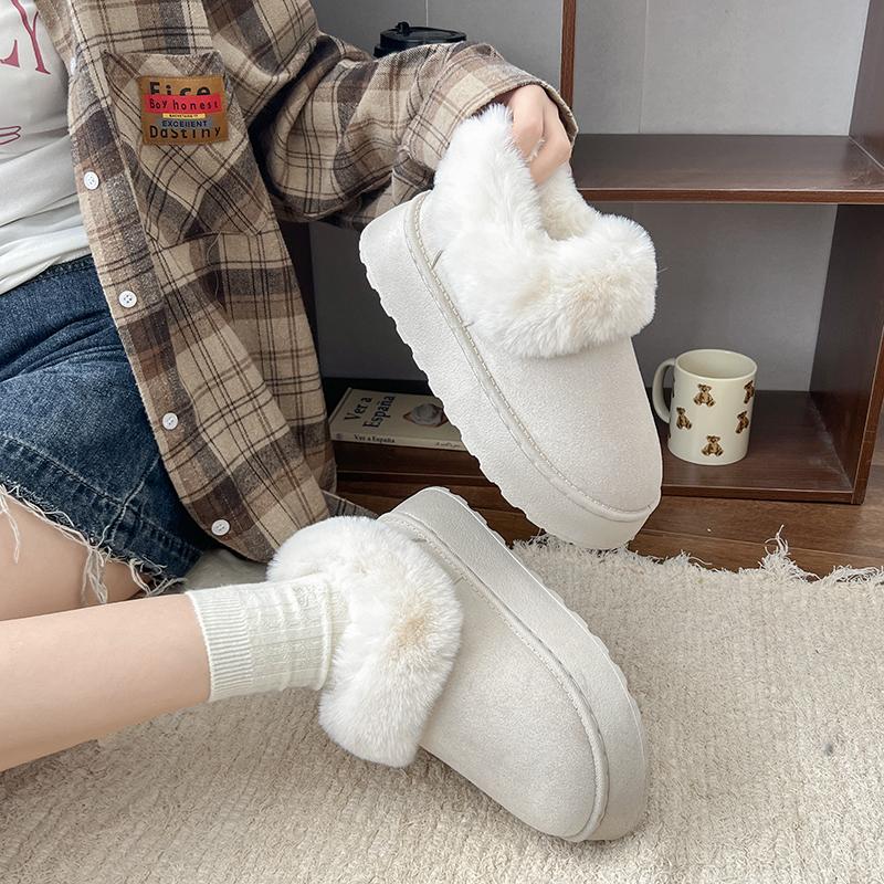 Fashion 2025 New Women's Autumn and Winter Thick Snow Boots Winter New Round Head Suede Anti-slip Wear-resistant Plush Short Boots