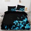 Red Glowing Polygonal Grid Pattern Bedding Collections Exquisite Bed Supplies Set Duvet Cover Bed Comforter Set Luxury Birthday Gift