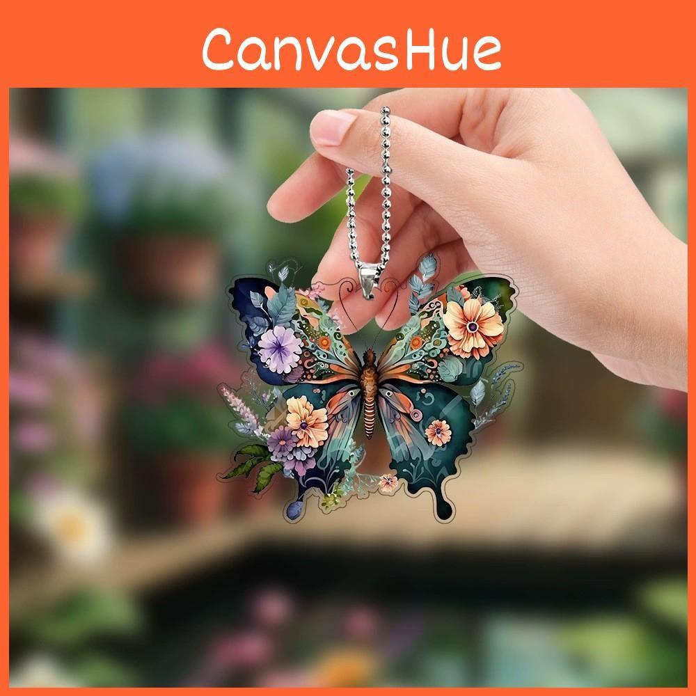 Flat Surface Acrylic Butterfly Pendant Ornament For Vehicle Decor Interior