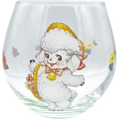 Raffy Juice Pencil Art Round 9x9cm 330ml Made In "Swimmer" Glass, Large, Design, Cup, Clear, Approx. Diameter, Capacity, Japan, SAN4903-4