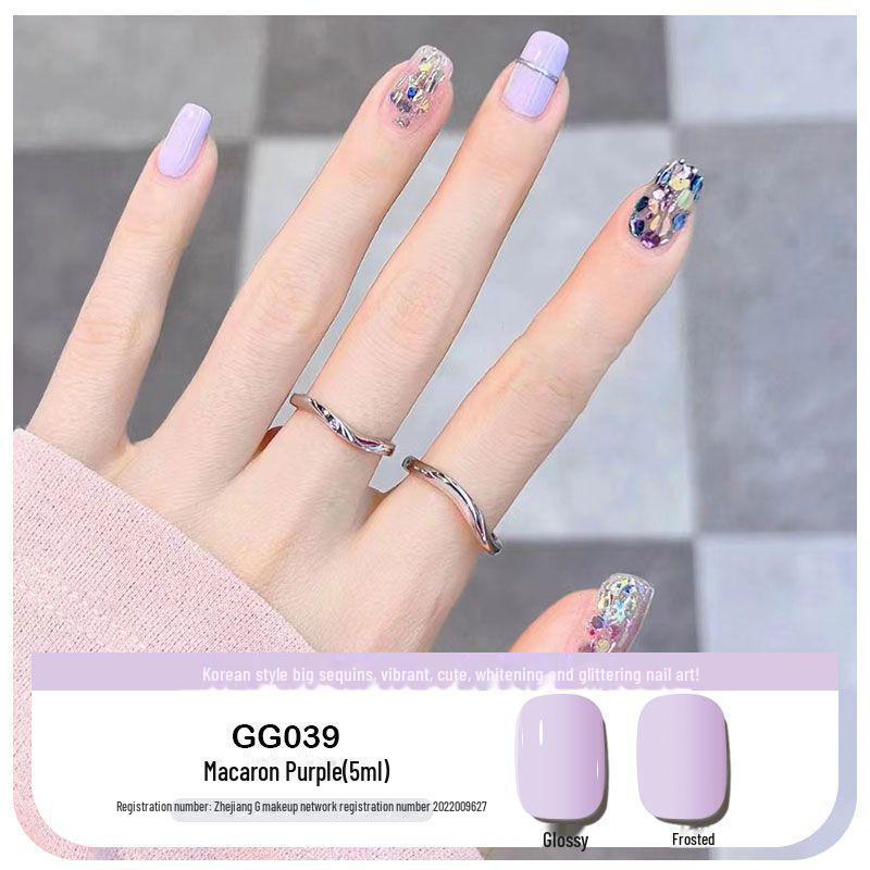 Platinum Haifei Nude Ice Gel Nail Polish - Trendy Transparent Nude from Xiaohongshu