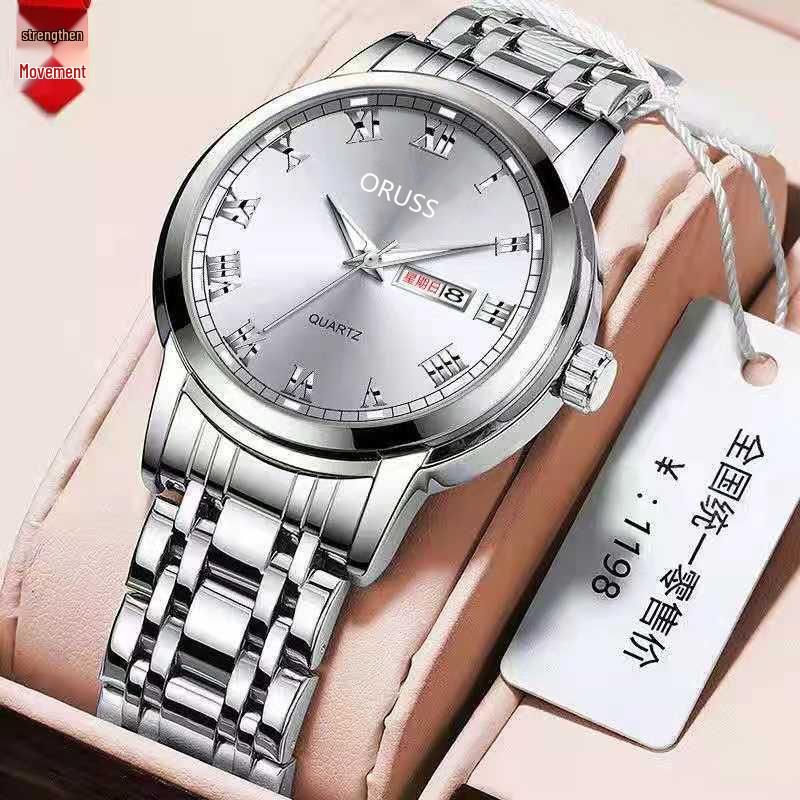 Oris 2024 Men's Quartz Watch: Swiss Brand, Fashionable, Luminous, Dual Calendar, Waterproof.