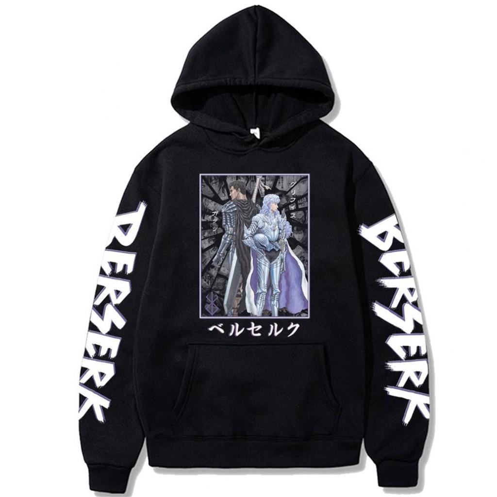 Berserk Guts Hoodies Women Men Long Sleeve Hooded Sweatshirts Unisex Cool Casual Streetwear Street Fashion Pullover Clothing