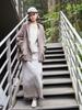 AYIHOLIC CASHMERE Deep-Dyed Vintage Long Skirt