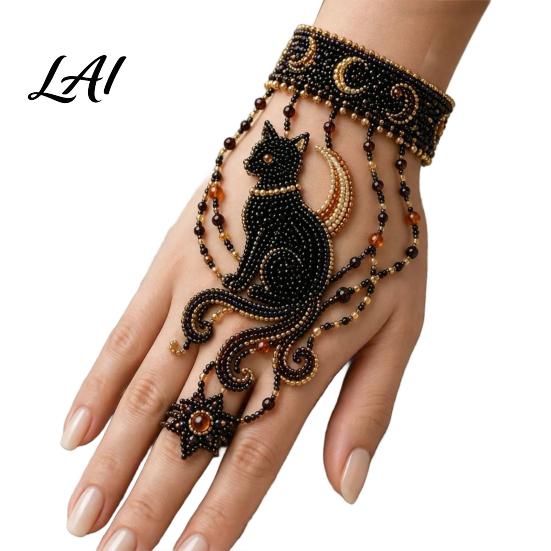 Handmade Beaded Cuff Set DIY Bracelet Kit Bead Weaving Jewelry Kit with Pattern Guide Adjustable Unique Personalized Accessory Hand Chain Craft for