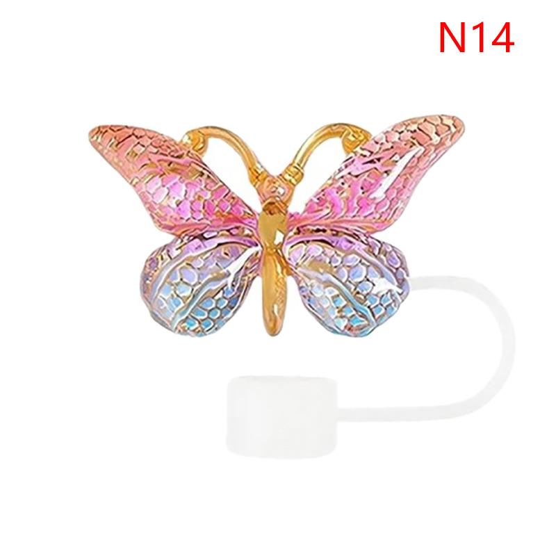 Silicone Butterfly Straw Cap Spill Stopper Heat-Resistant Dust-Proof Water Cup Accessory Straw Plug Cover