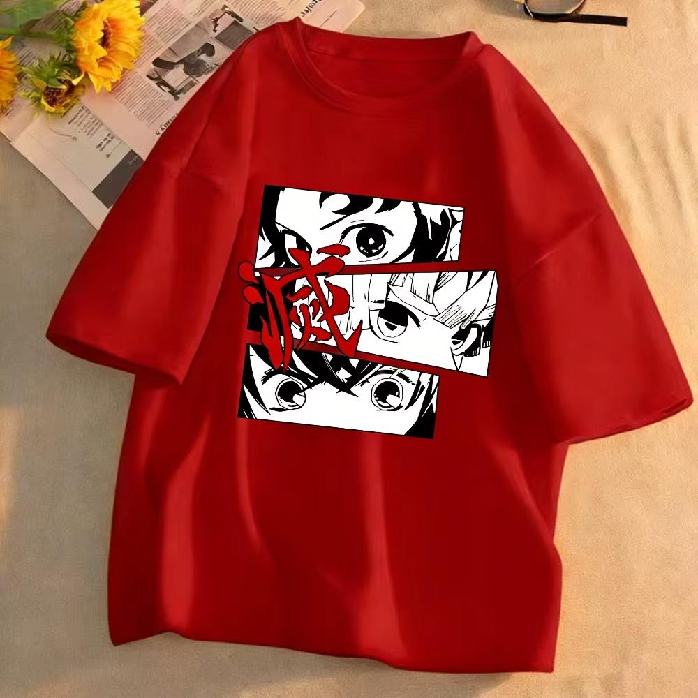 

Demon Slayer Anime Printed Unisex and Women Tshirt Casual Unisex and Women Top Fashion Cotton Harajuku Street Y2K Summer Streetwear 2XL