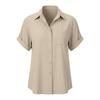 2026 Summer New Women's Loose-Fit Short-Sleeve Casual Solid Color Shirt