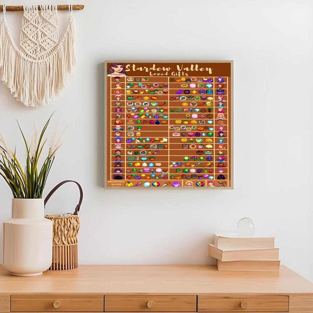 Stardew Valley 5D Round Diamond Painting Kit Diamond Embroidery Painting Rhinestones Mosaic Frameless Handwork Decoration Arts