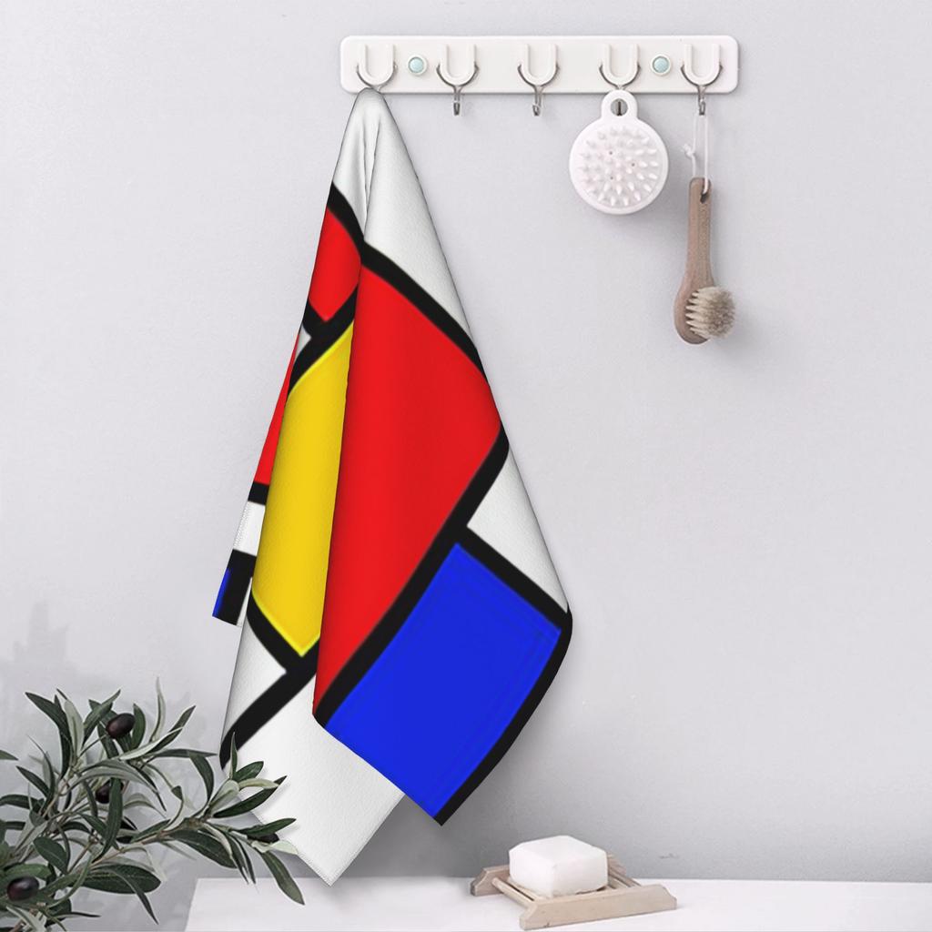 Mondrian Weiches Gesichtstuch Schnelltrocknend Pool Bad Baumwollhandtücher Saugfähig
