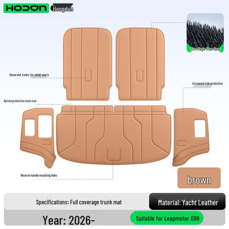 Leapmotor D99 Full Coverage Trunk Mat for 2026 Seven-Seater Model