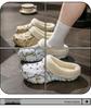 Women's Thick-Soled EVA Cotton Slippers - Cute European & American Style Closed-Toe Winter Warm Home Shoes