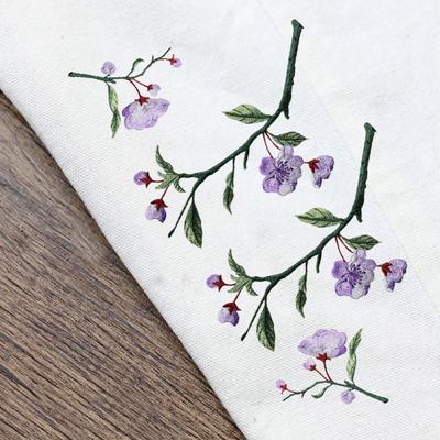 Handmade Begonia Flower Embroidery Patches DIY Crafts Clothes Sticker Clothes Appliques  Sewing