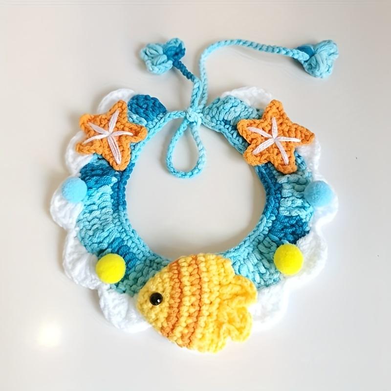 

Handmade Cute Crochet Cat and Dog Scarf with Pink Bow, Bunny Ears, and Cherry Accents - Lightweight, Stylish, and Perfect for All Seasons S