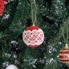 4Pcs 8cm Lace Appliques Christmas Ball Glitter Christmas Decoration Balls  Home