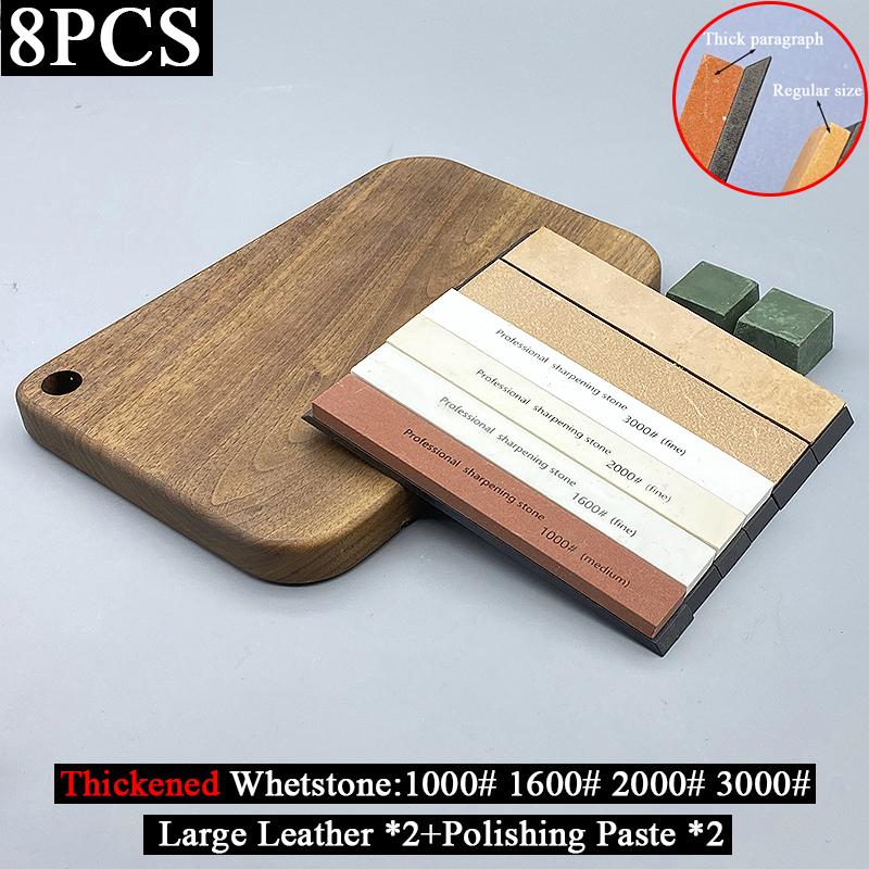 60-3000# Thickened Whetstone Sharpener Kitchen Sharpening System Quick Professional Household Knife Sharpening Stone Apex Tools