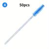 50 PCS/pack Colored Disposable Mascara Brush Grafted with Crystal Mascara Wand Colored Spiral Solid Mascara Brush