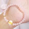 Rose Quartz Crystal Moon Bracelet - Elegant, Fresh Design for Women, Good Luck Charm Jewelry