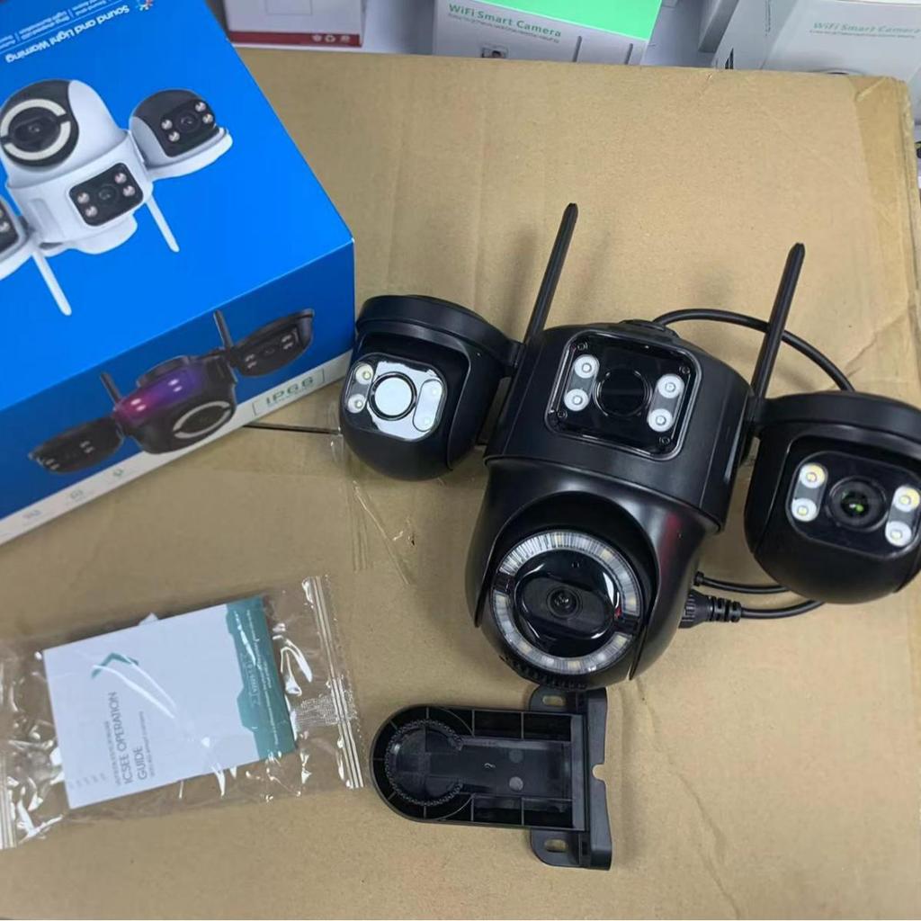 New ICSee Triple-Lens Wireless Outdoor Security Camera