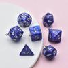 7-Delige Gradiënt Acryl Polyhedrale Dobbelstenen Set met Parelmoer Textuur en Hanger voor Roleplaying.