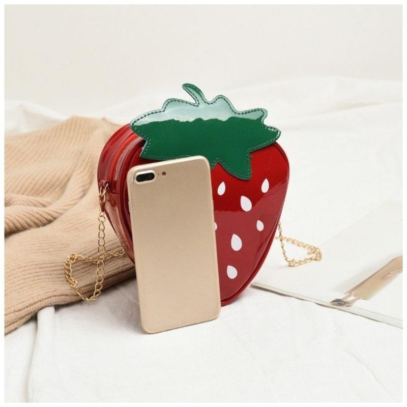 Summer Light Luxury Strawberry Crossbody Bag, Cute Shoulder Bag, Vertical Mobile Phone Bag, Versatile For Women.