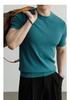 Men's Wool Mulberry Silk Knit Short Sleeve T-shirt - 2026 Spring Fashion