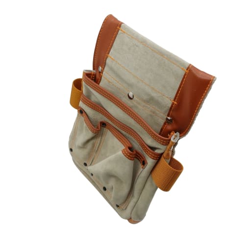 BIGMAN Delma Leather Nail Bag with Tool Holder, Medium, PK-916