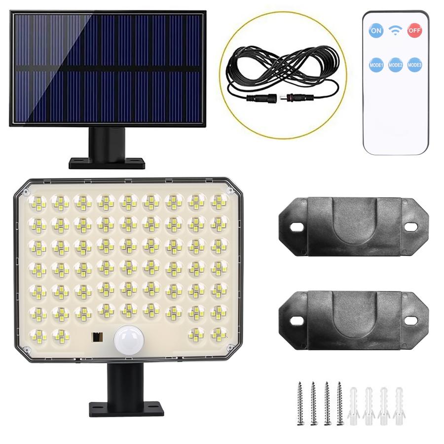Solar Lights Outdoor 3 Modes Motion Sensor Flood Lights 234LED Solar Wall Lights for Outside Yard Garden Fence Pathway Lighting