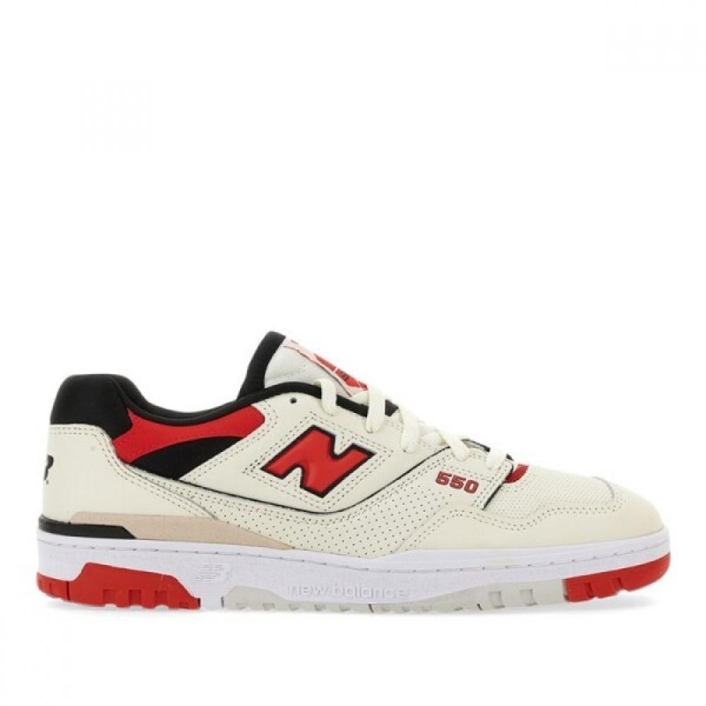 

New Balance White Red 550 Sneakers Bb550vtb Seasalt US7.5