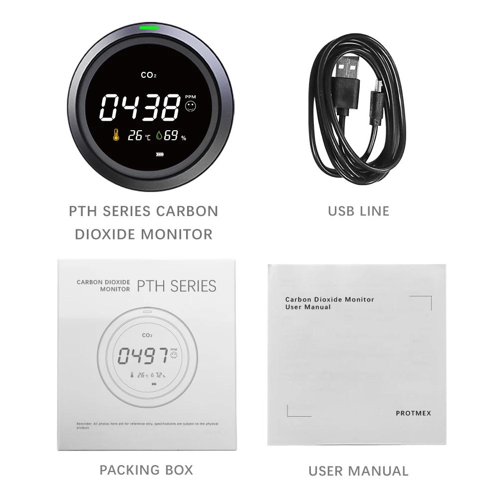 

Измеритель CO2 Датчик CO2 Многофункциональный детектор CO2 Бытовая техника USB зарядка Монитор качества воздуха Анализатор качества воздуха