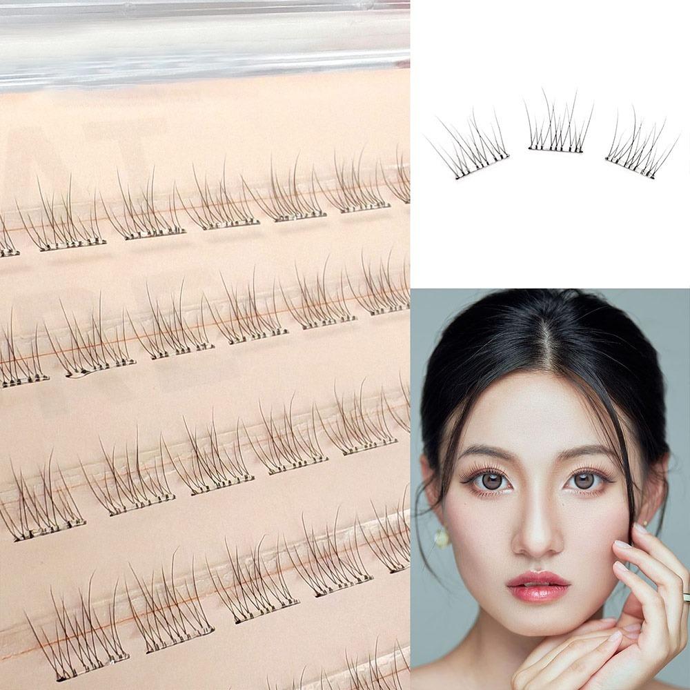 No Need Glue Self Adhesive Cluster Lashes Natural Look Segmented Eyelashes Women's Beauty