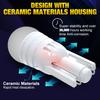 10Pcs Ceramic T10 W5W LED Bulb 194 168 Led Canbus 2SMD 2835 Car Interior Lights Wedge Side Marker Clearance Auto Lamp 12V White