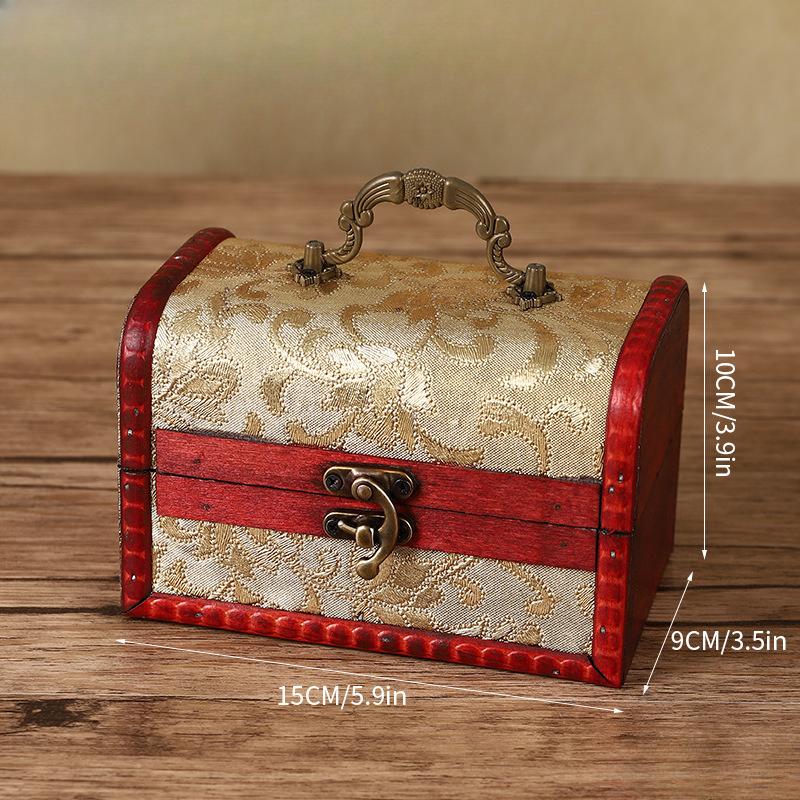 Hölzerne Schmuckschatullen Handgefertigte Dekorative Schatz-Kästchen Aufbewahrungs-Organizer Holzhalter Etui Box für Ring Ohrring Halskette Andenken Zeremonie