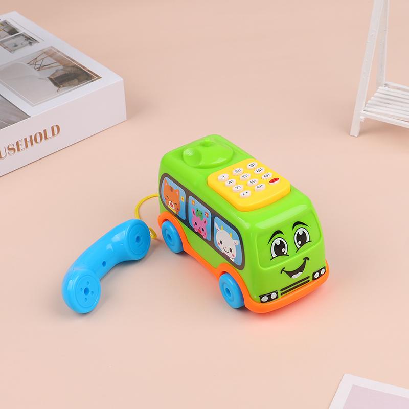 Baby Toys Music Cartoon Bus Phone Educational Developmental Kids Toy Gift Children Early Learning Exercise Baby Kids Game