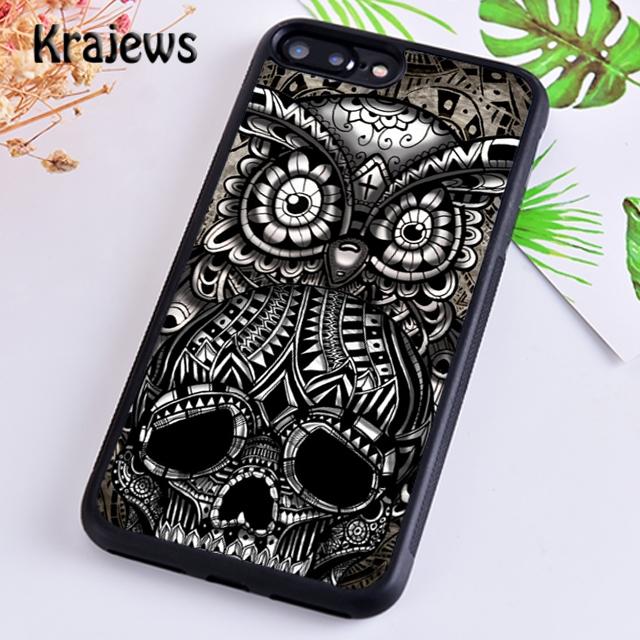 Krajews Candy Skull Sugar Day Of The Dead Phone Case For iPhone 14 5s 6s 7 8 plus X XR XS 11 12 13 pro max Samsung S21 S22 ultra