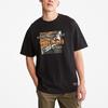 Timberland American Vintage Casual Camouflage Print Loose T-Shirt Men Tops Black A27GE-001