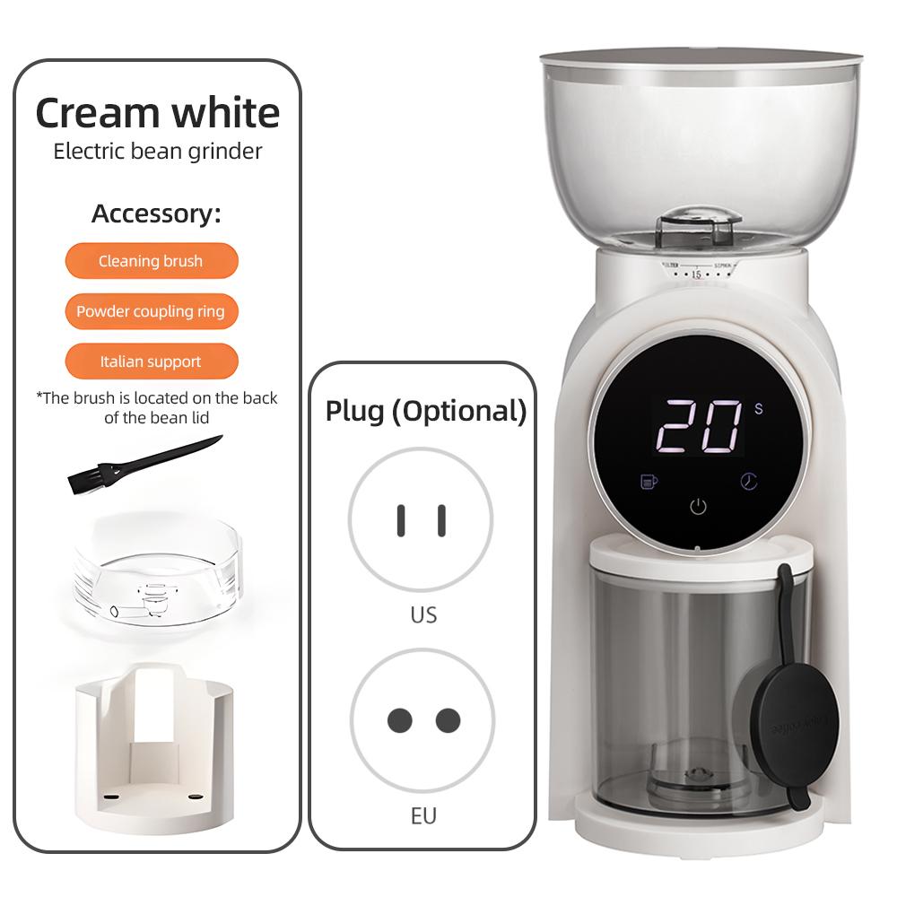 Molinillo de café en grano de fresa cónica para café expreso/prensa francesa/cafetera turca con pantalla táctil