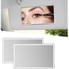 Ohleats 2 PCS Car Sun Visor Mirror, Stainless Steel Sun-Shading Cosmetic Mirror for Wife Girlfriend, 5.91"×3.15" Seatback Makeup Mirror Stick On Car